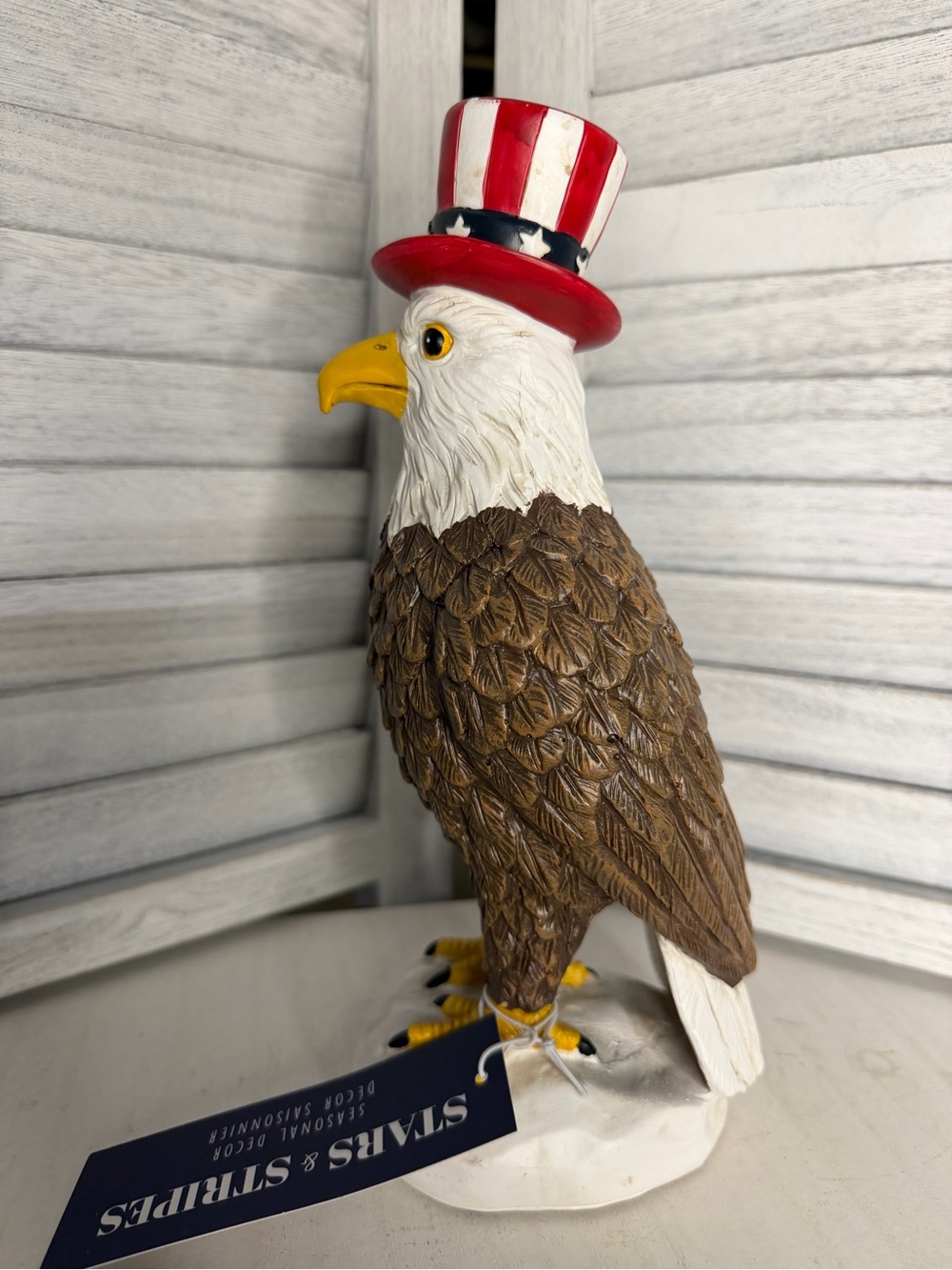 Stars & Stripes Patriotic July 4th UNCLE SAM BALD EAGLE NWT - Picture 4 of 7